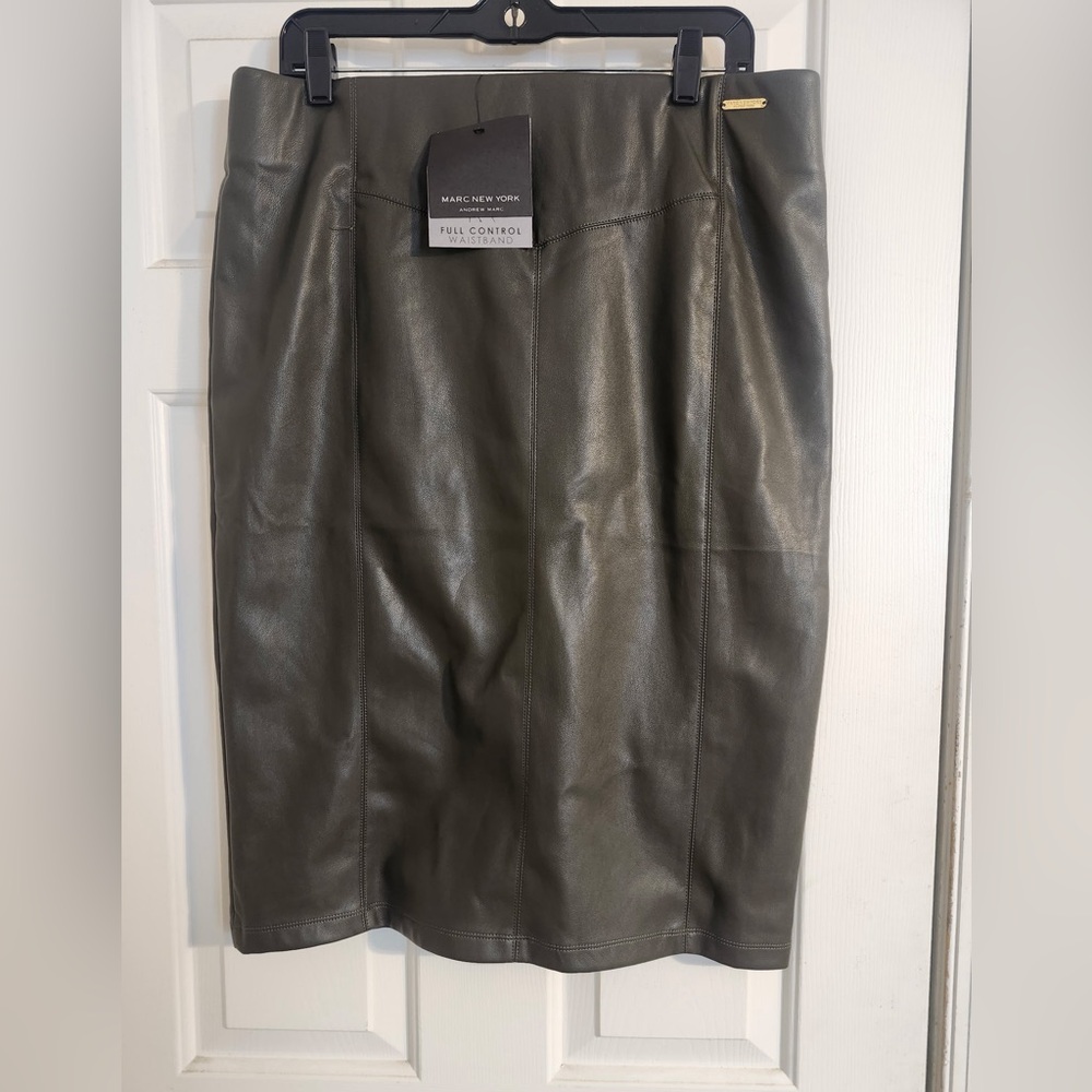 Marc New York Women's Dark Olive Pencil Skirt